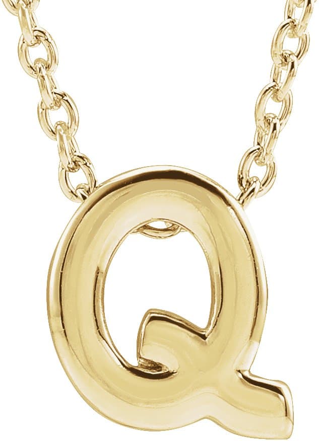 14K Rose Initial C 16-18 Necklace