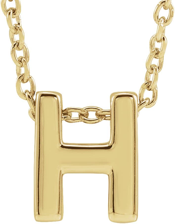 14K Rose Gold Initial A 16-18" Necklace