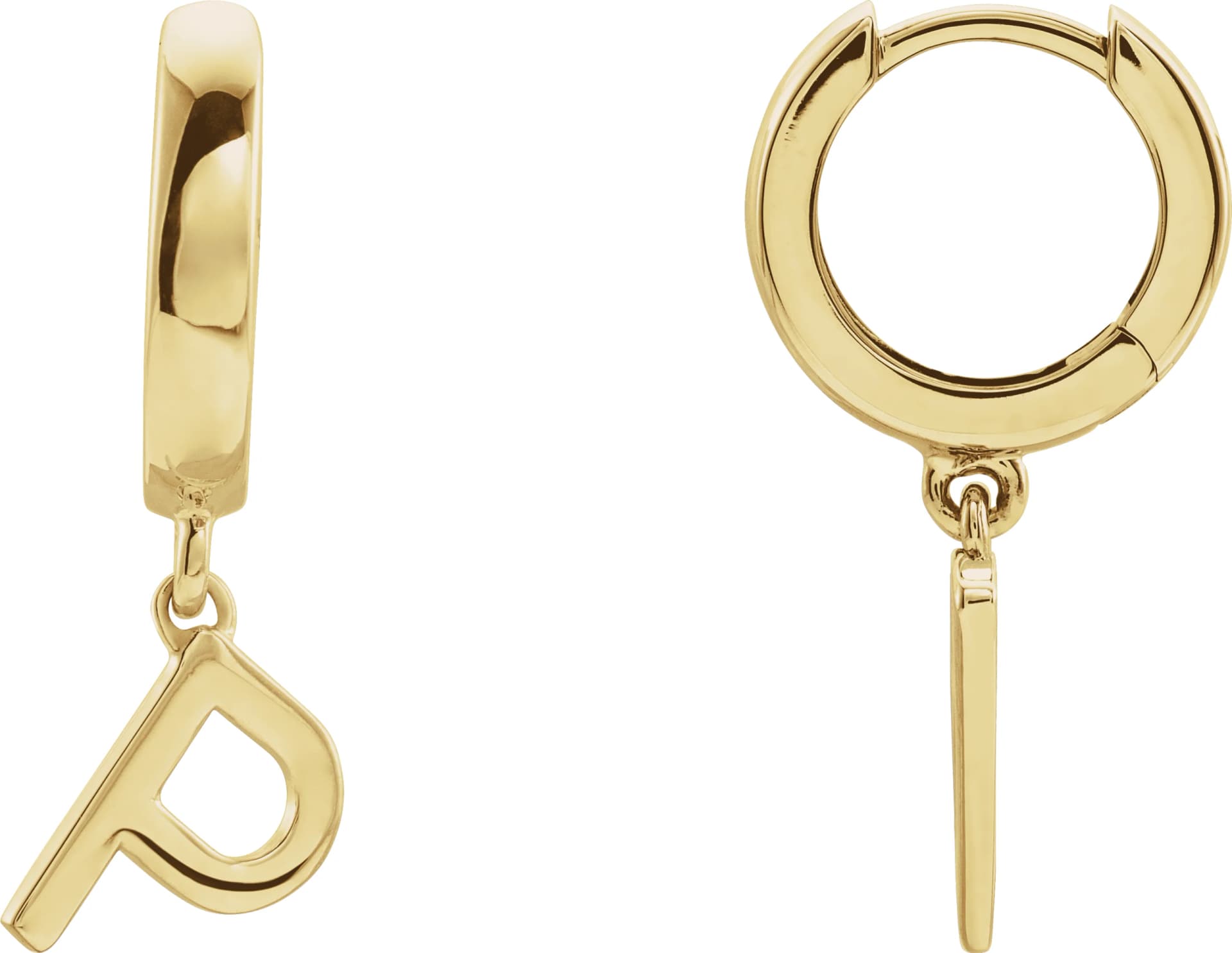 Initial Huggie Earrings