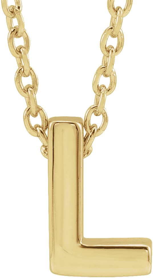 14K Rose Initial C 16-18 Necklace