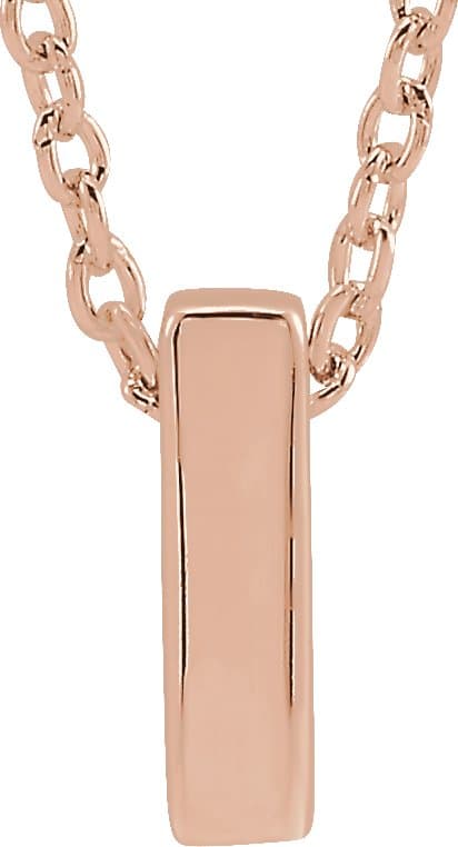 14K Rose Gold Initial A 16-18" Necklace