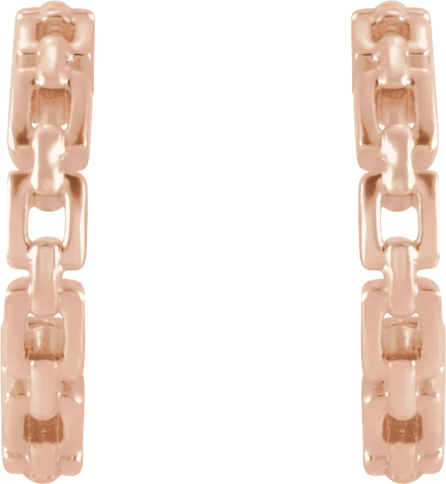 Chain Link Hoop Earrings, view 3