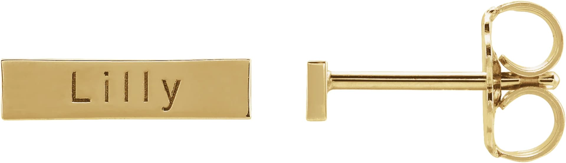 Engravable Bar Earrings — view 4