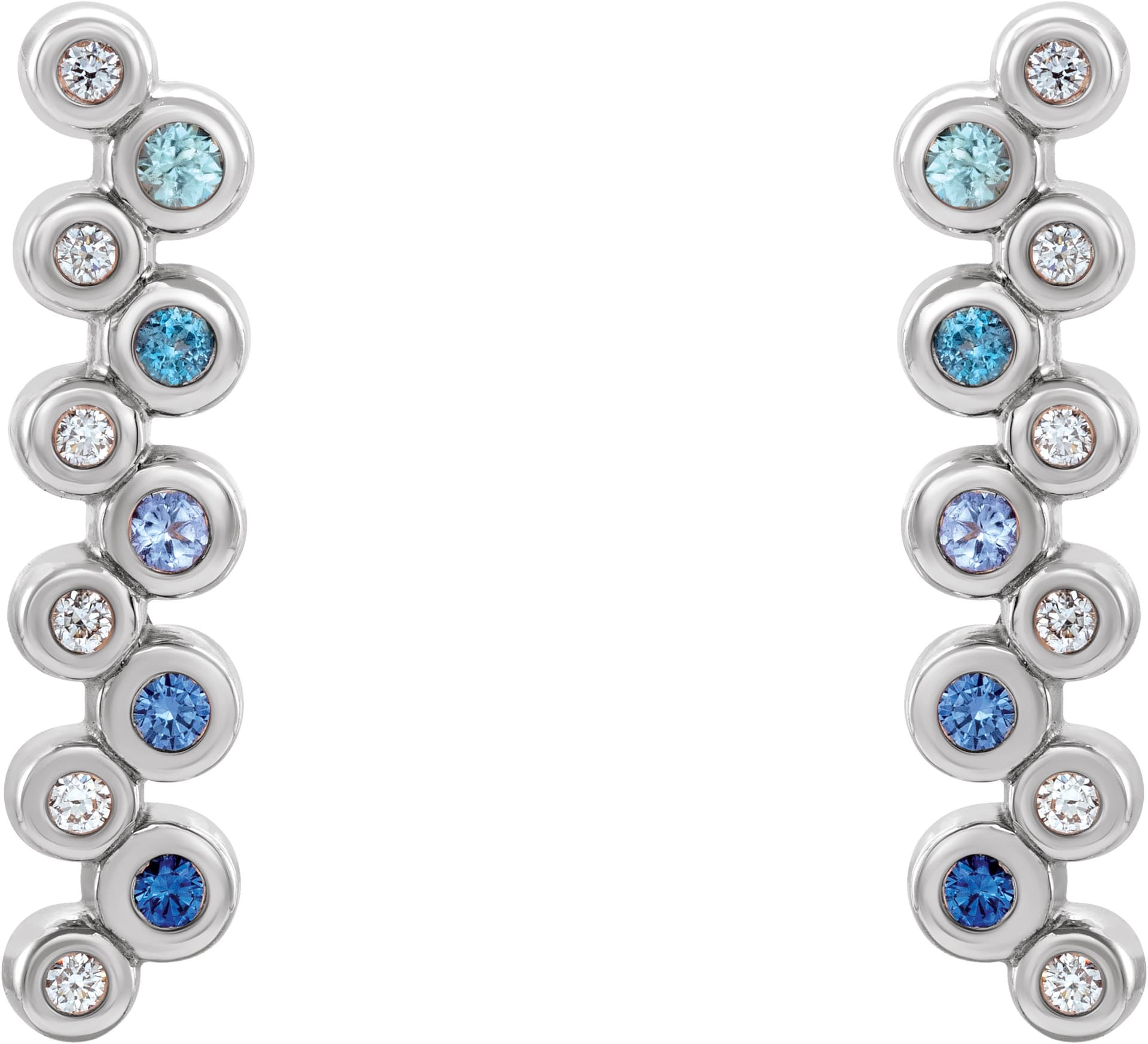 Bezel-Set Bar Earrings view 2