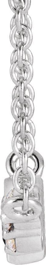 Accented Bezel-Set Necklace or Center view 2