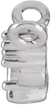 Accented Bezel-Set Necklace or Center view 2