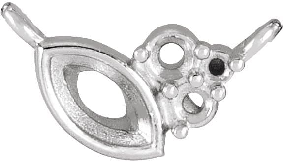 Accented Bezel-Set Necklace or Center view 1