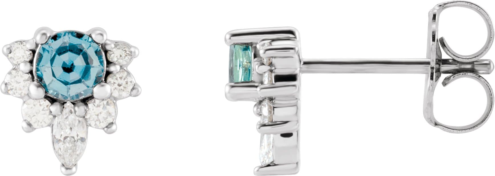Sterling Silver 1/2 CTW Natural Diamond Earrings