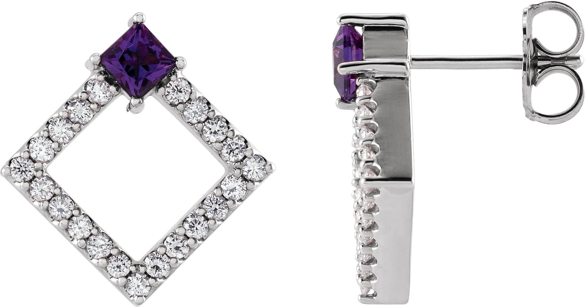 14K Yellow Gold 5/8 CTW Natural Diamond Earrings           