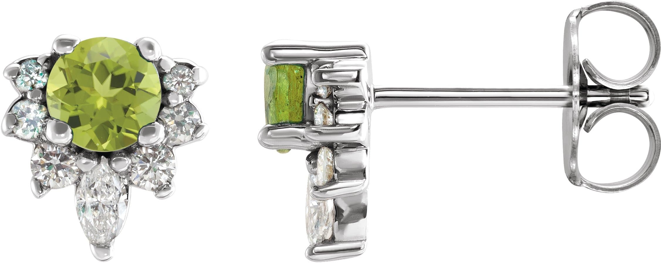 14K Rose 1/2 CTW Natural Diamond Earrings
