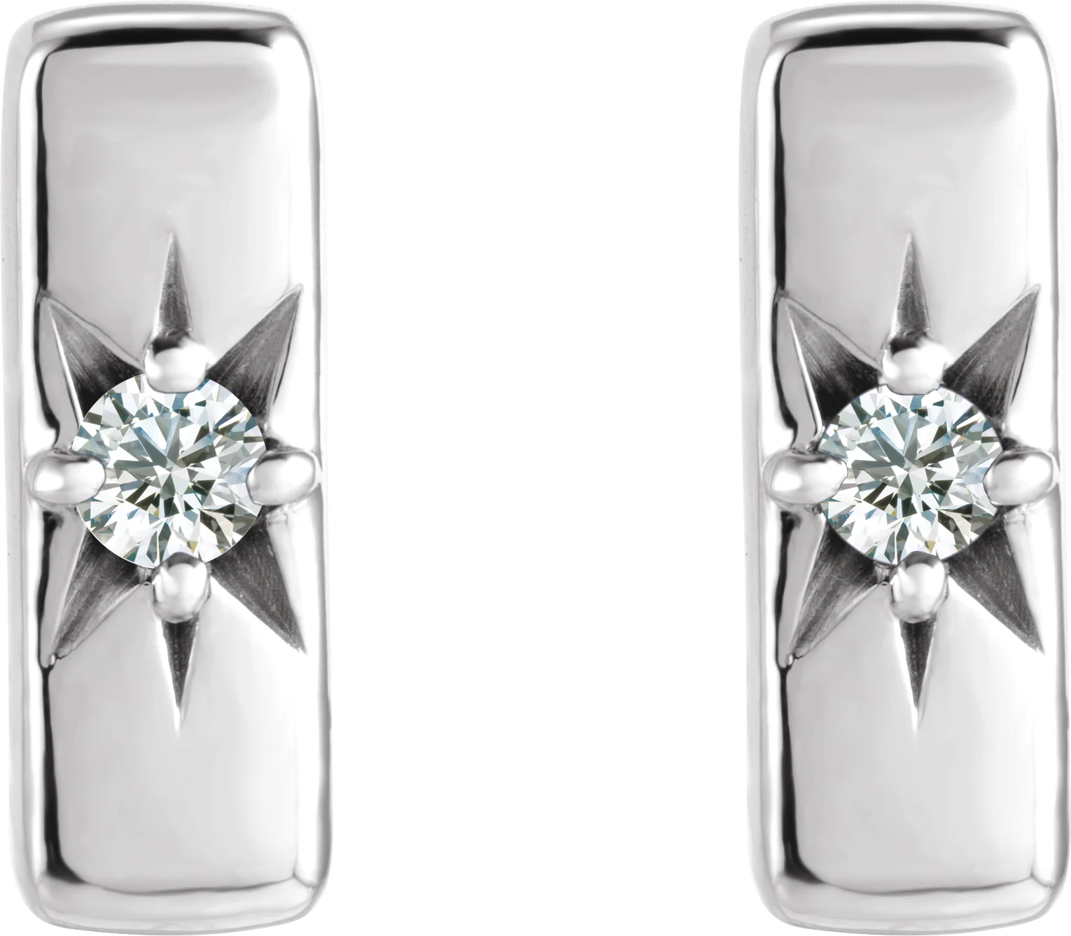 Accented Bar Earrings, view 3