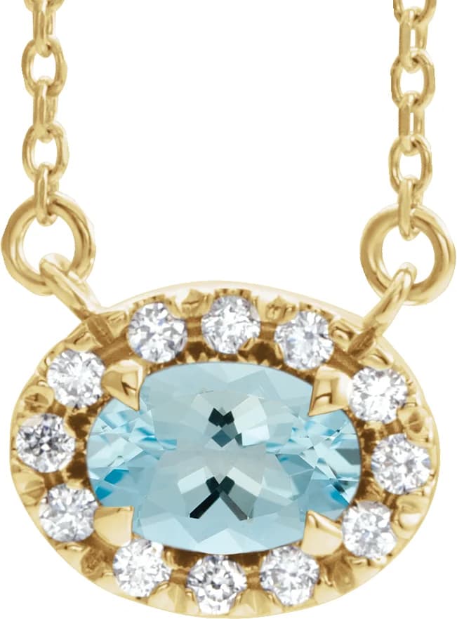 French-Set Halo-Style Necklace