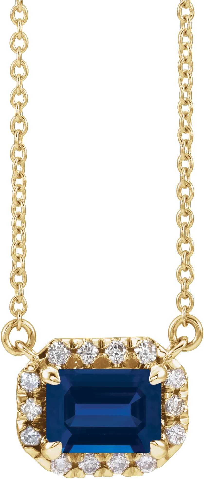 French-Set Halo-Style Necklace
