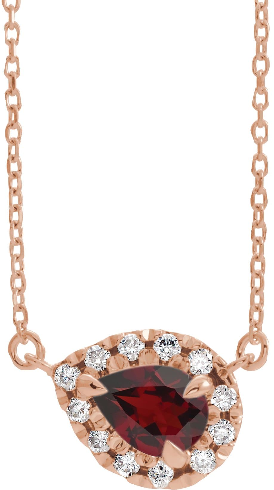 14K Rose 5x3 mm Lab-Grown Alexandrite & 1/8 CTW Natural Diamond 16 Necklace