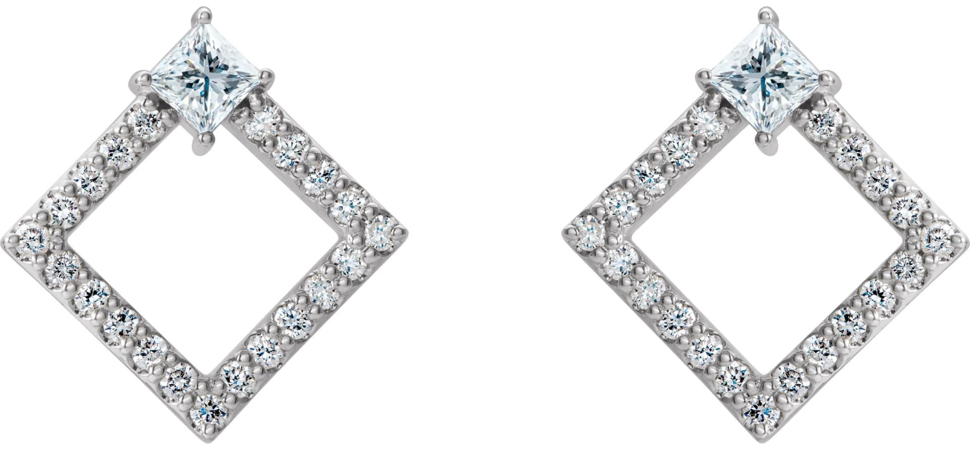 Accented Geometric Earrings, view 3