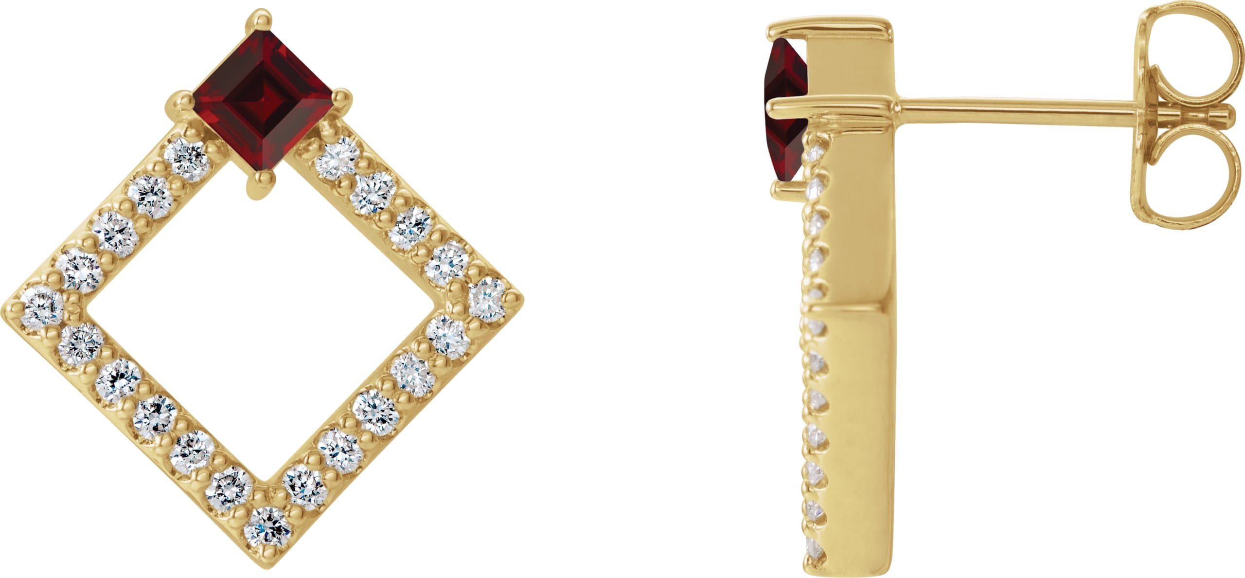 14K Rose 5/8 CTW Natural Diamond Earrings