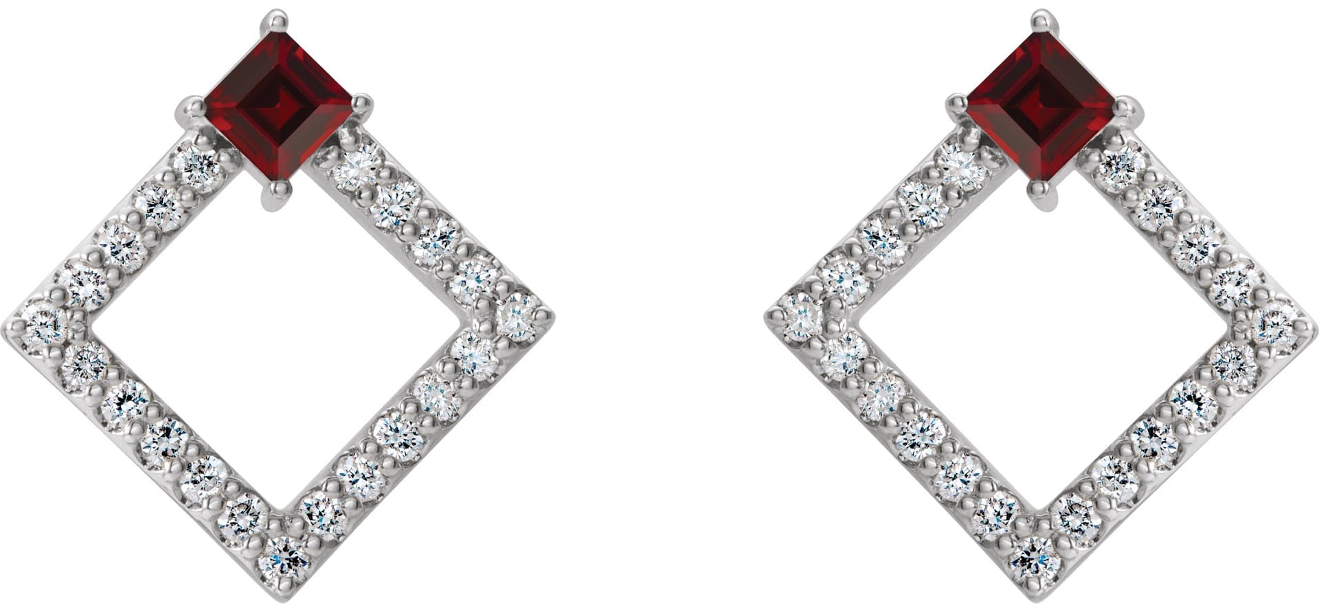 Accented Geometric Earrings view 2