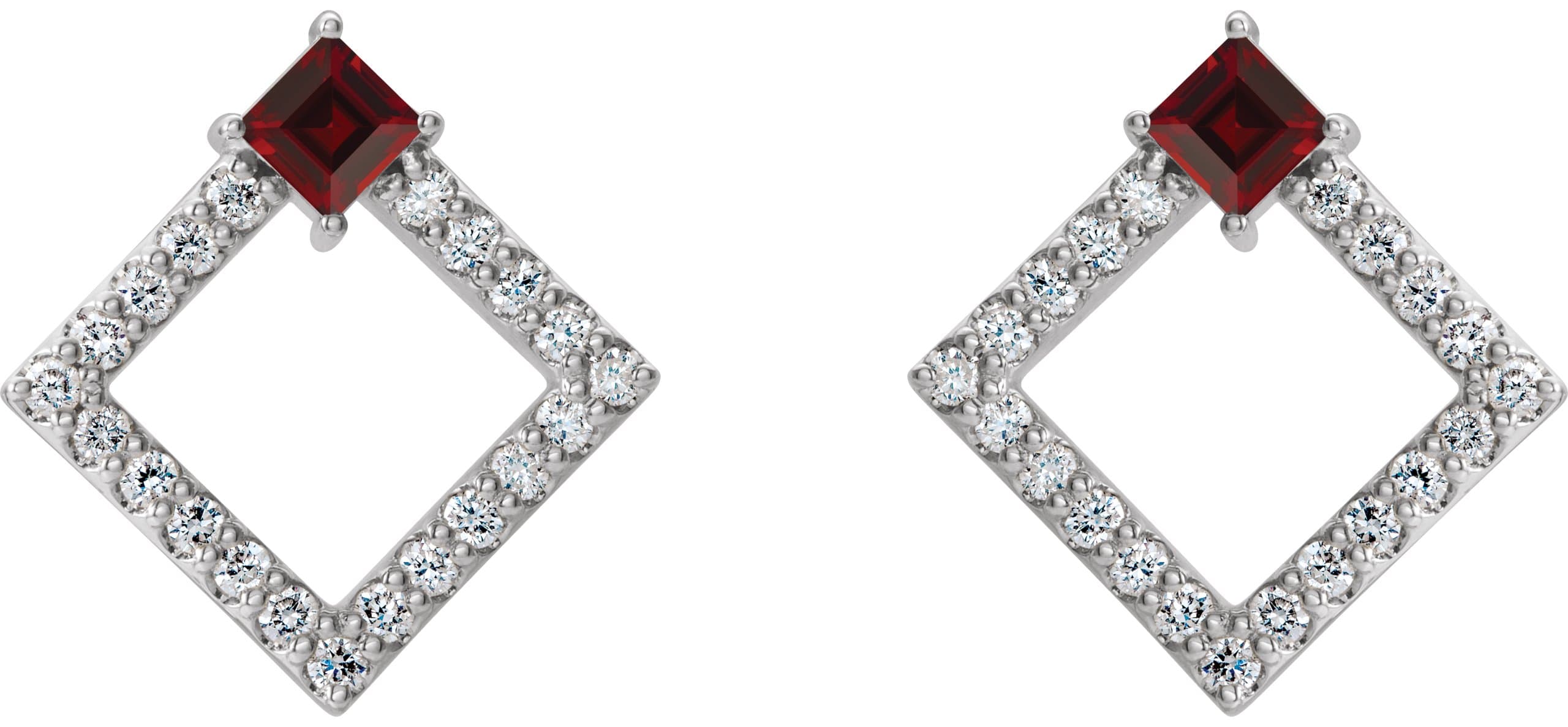 Accented Geometric Earrings view 2