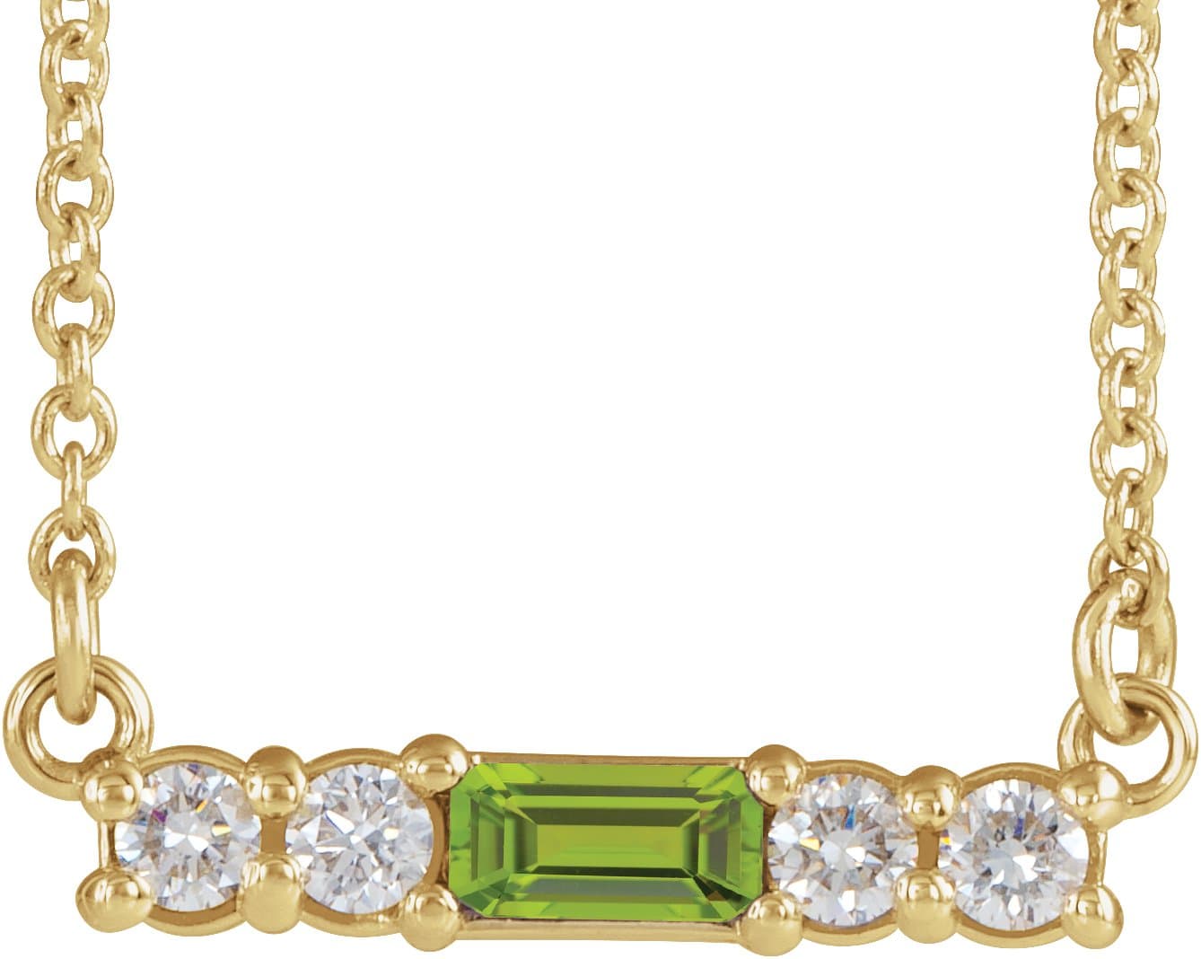 14K Rose Lab-Grown Alexandrite & 1/8 CTW Natural Diamond 16 Necklace
