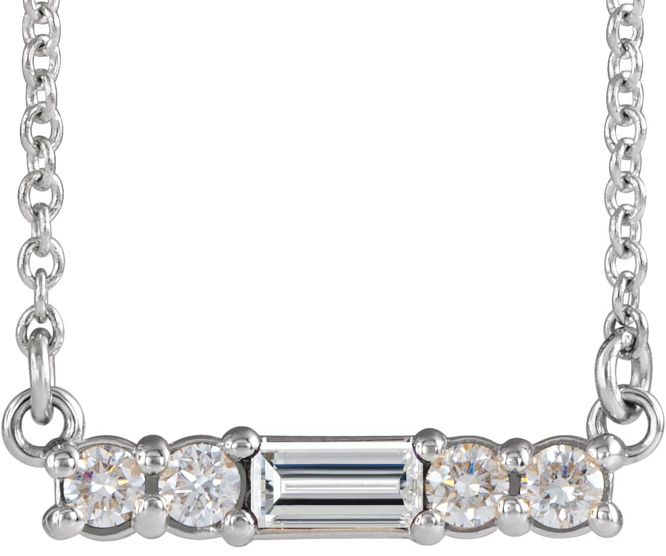 Accented Bar Necklace or Center view 1