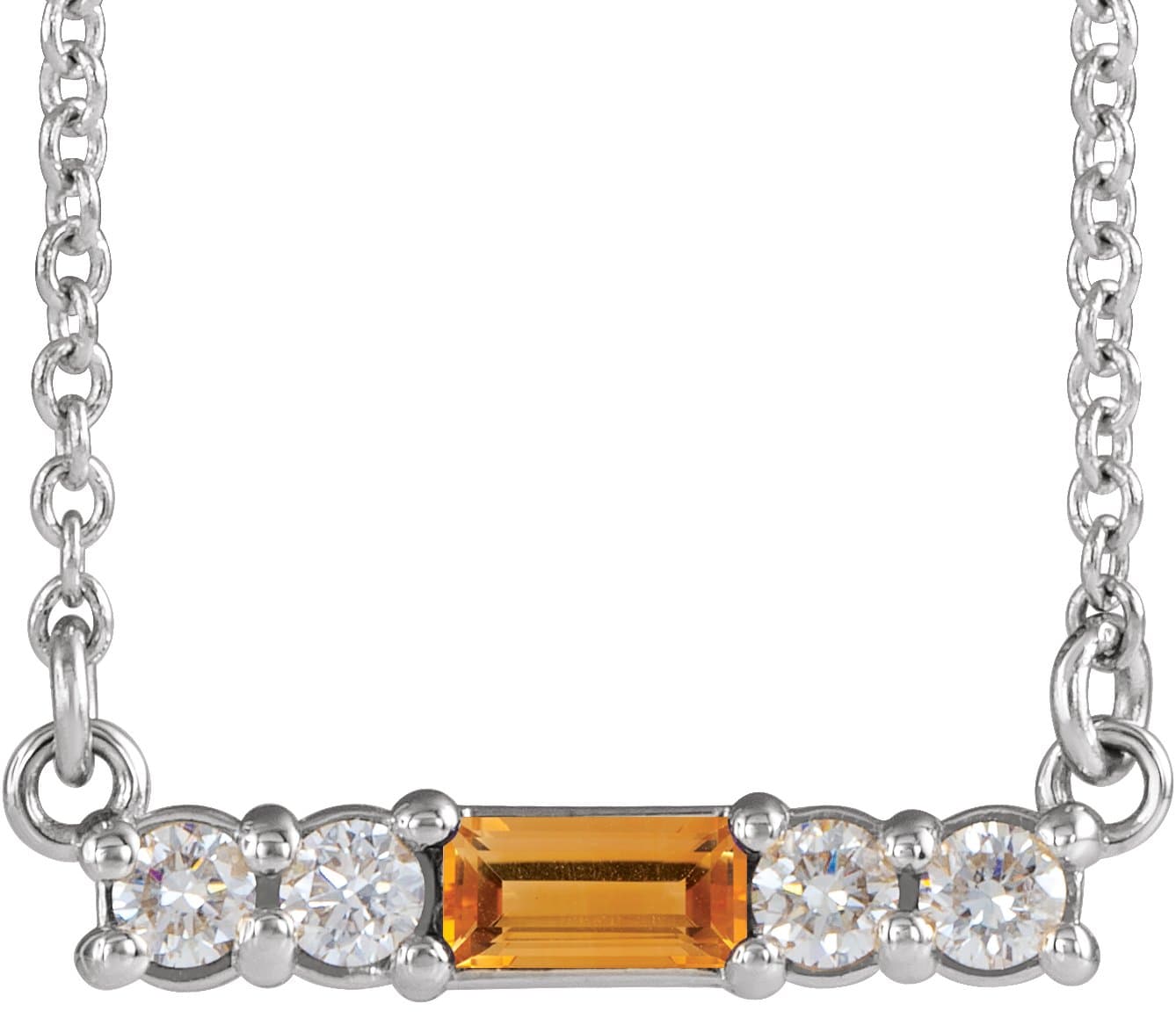 14K Rose Lab-Grown Alexandrite & 1/8 CTW Natural Diamond 16 Necklace