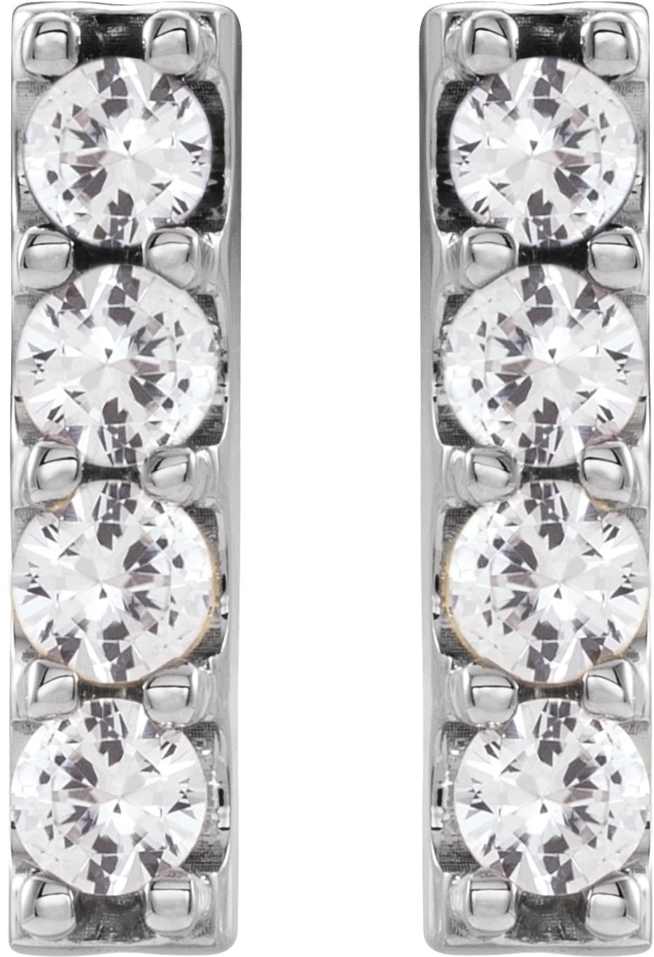 Accented Bar Earrings, view 3