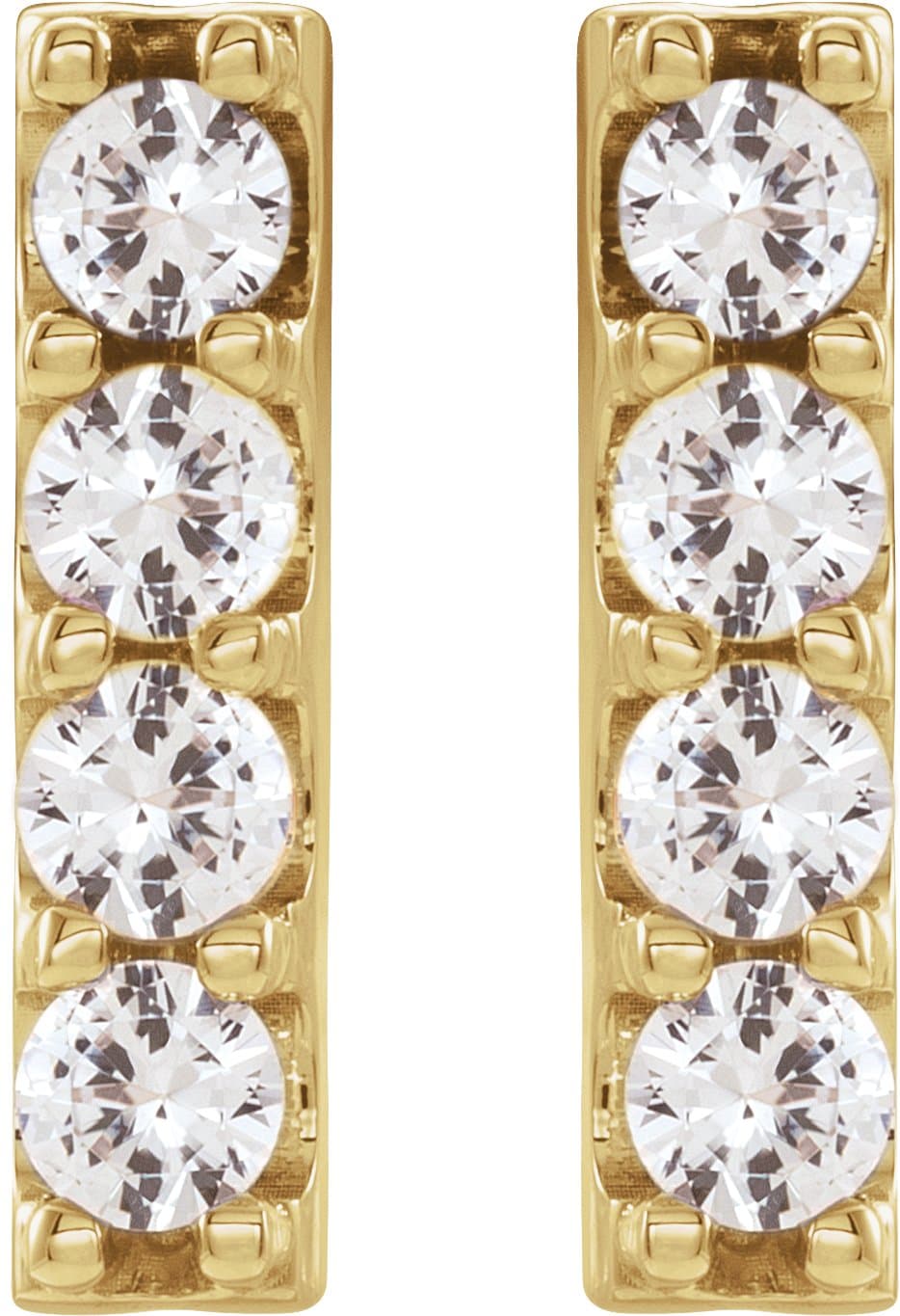 Accented Bar Earrings view 2