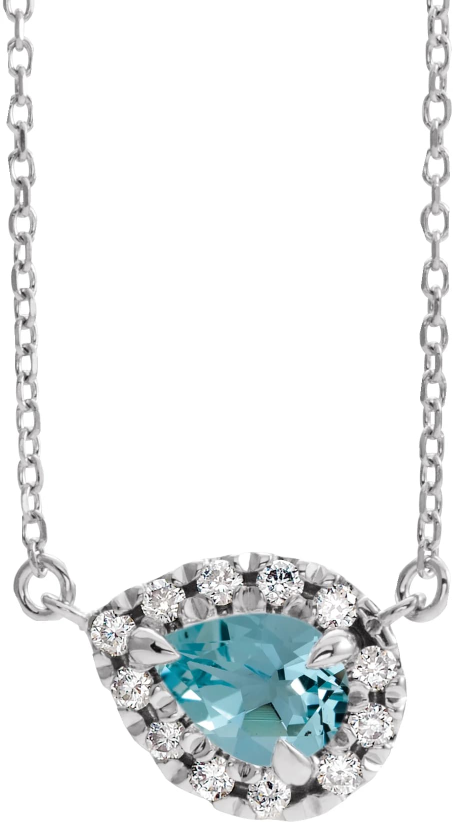 French-Set Halo-Style Necklace, view 2