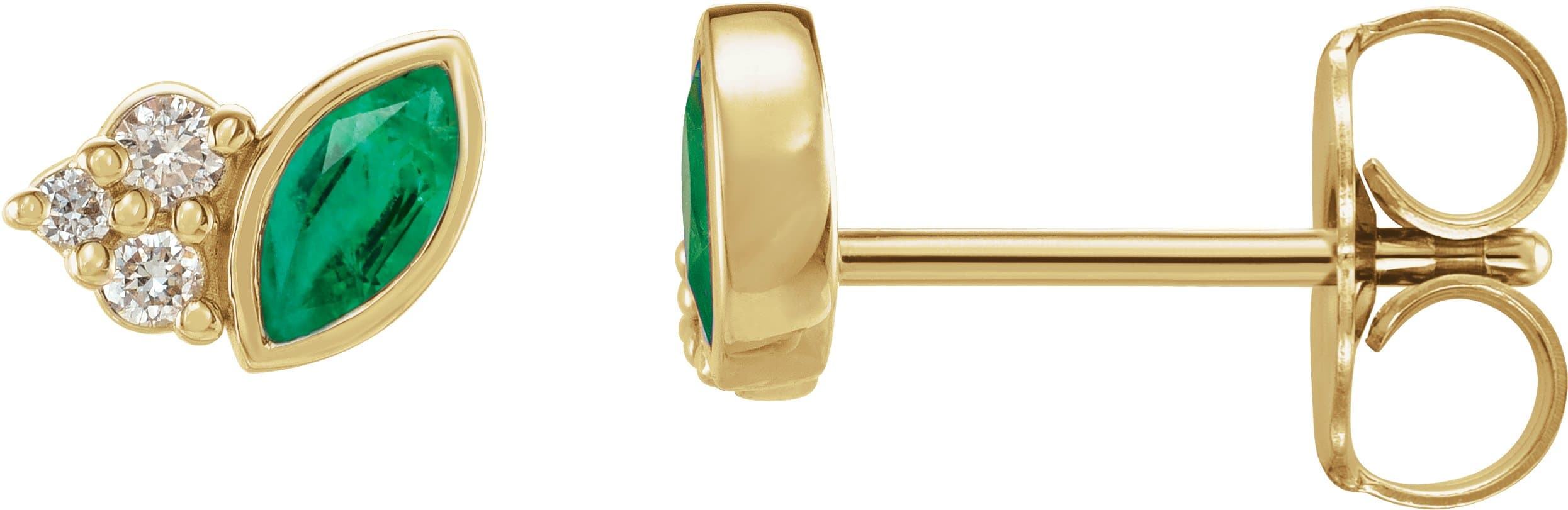 14K Rose 1/10 CTW Natural Diamond Right Earring