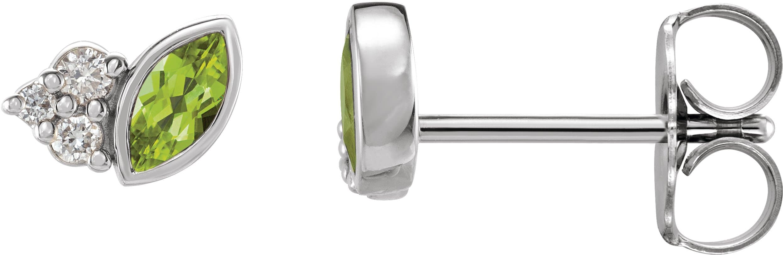 14K Rose 1/10 CTW Natural Diamond Right Earring