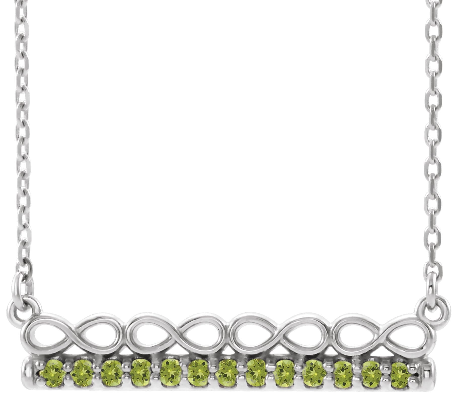 14K Yellow Gold 1/5 CTW Natural Diamond Infinity-Inspired Bar 16" Necklace