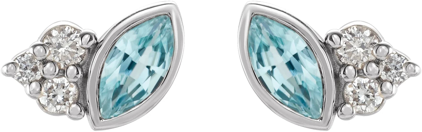 Accented Bezel-Set Earrings, view 3