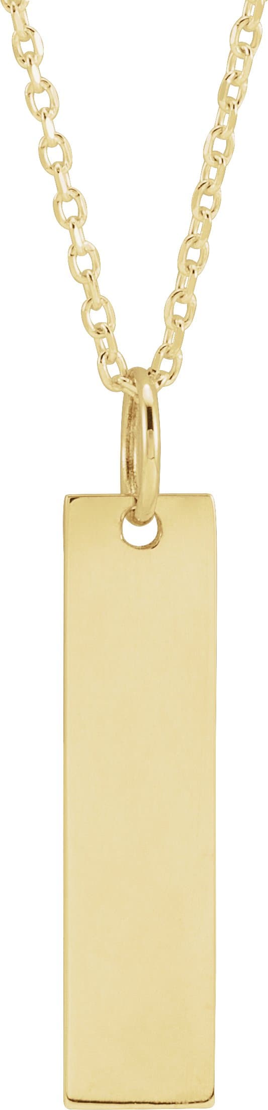 Engravable Bar Necklace or Charm/Pendant view 1
