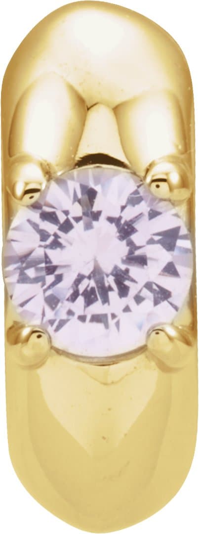 14K Yellow Gold Imitation Pink Tourmaline Birth of a Child® Spacer Charm/Pendant