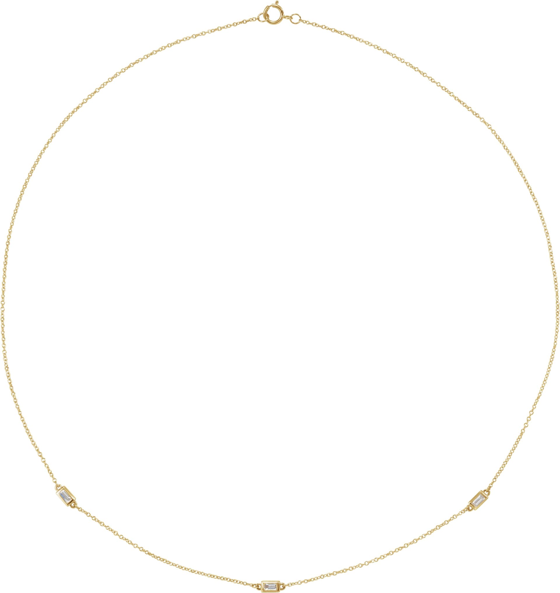 14K Rose 1/3 CTW Natural Diamond 5-Station 20 Necklace