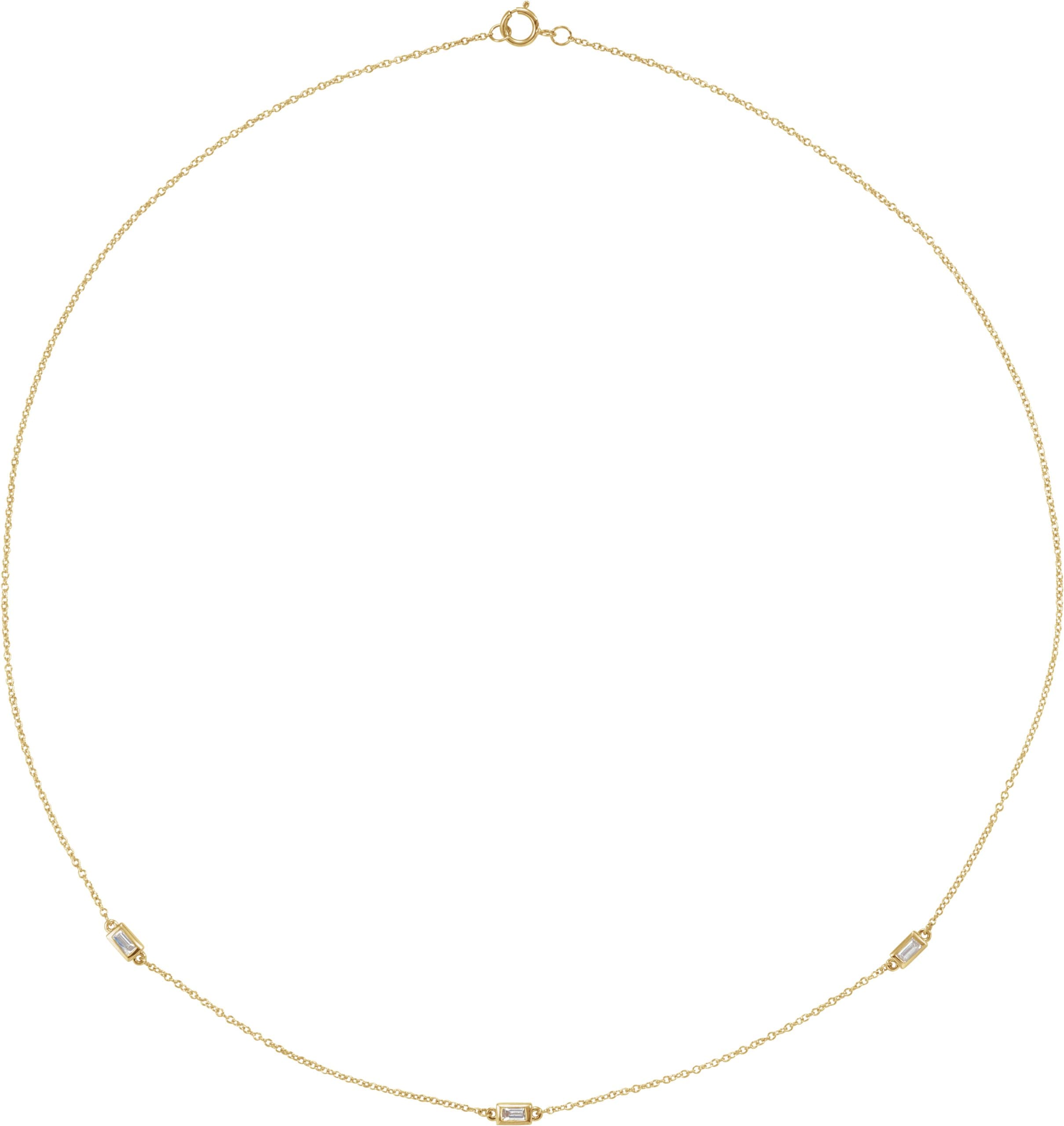 14K Rose 1/3 CTW Natural Diamond 5-Station 20 Necklace