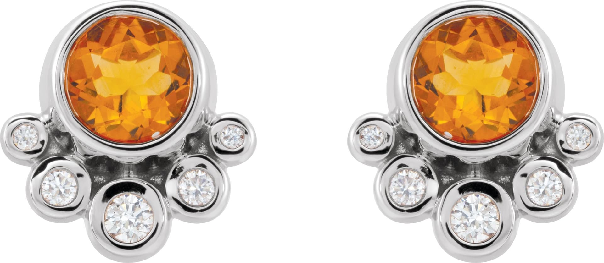 Accented Bezel-Set Earrings view 2