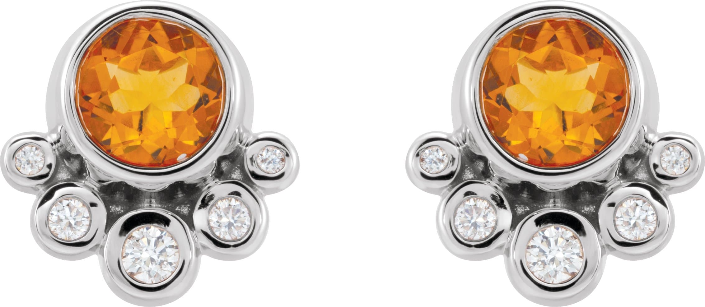 Accented Bezel-Set Earrings view 2