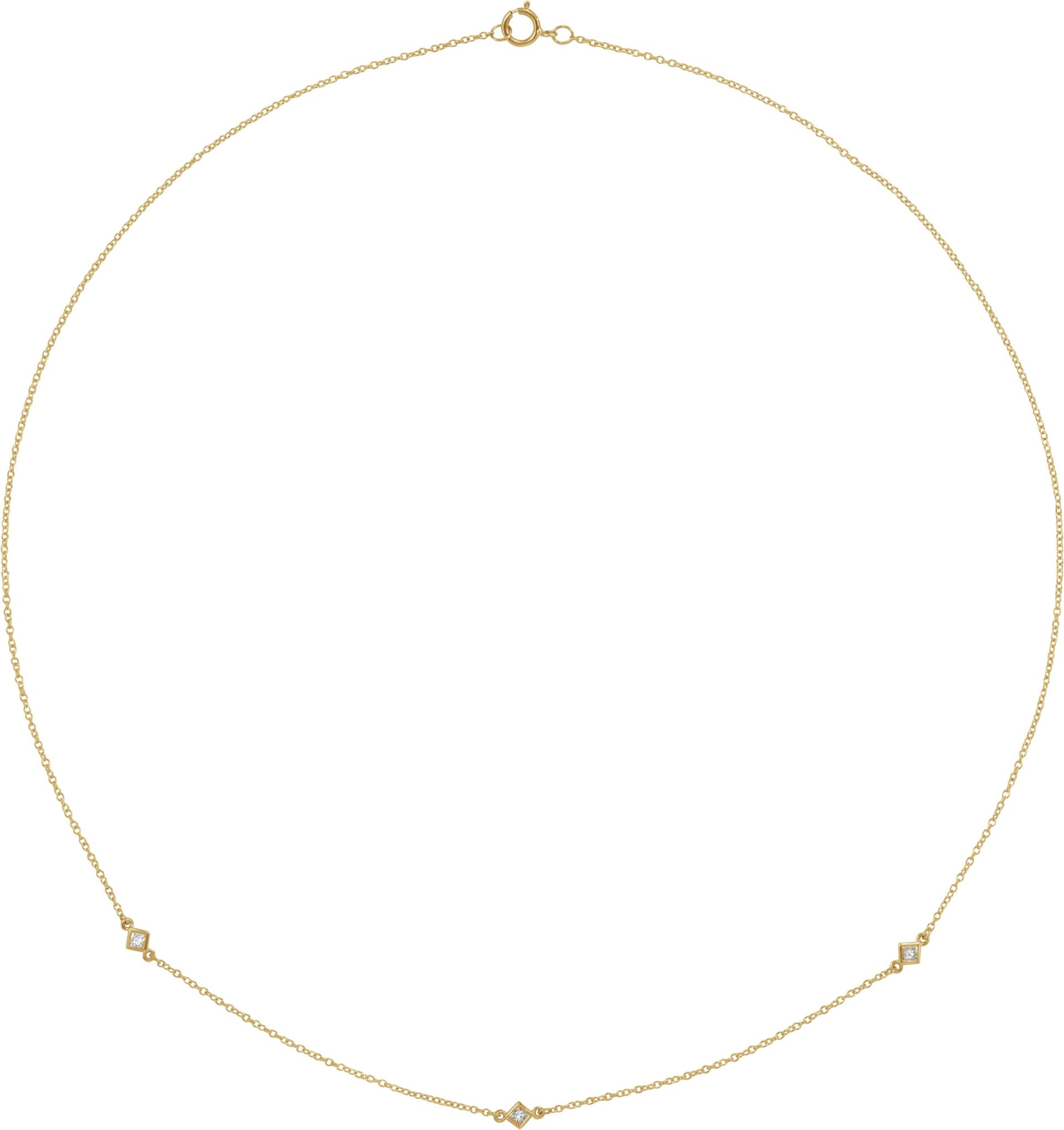 14K Rose 1/4 CTW Natural Diamond 5-Station 16 Necklace