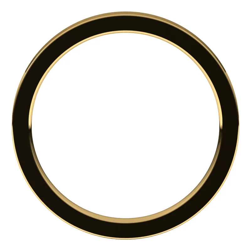 10K Yellow 2 mm Comfort-Fit Flat Band Size 10, view 3