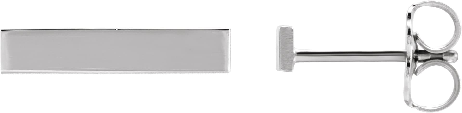 Engravable Bar Earrings view 1
