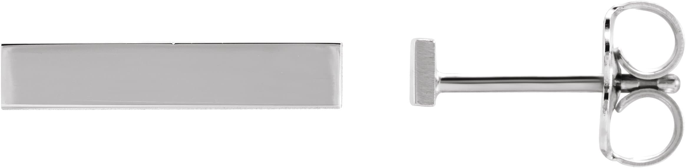 Engravable Bar Earrings view 1