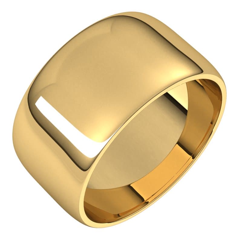 10K Rose 5 mm Lightweight Half Round Band Size 10