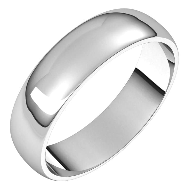 14K Yellow 8 mm Half Round Light Band Size 12