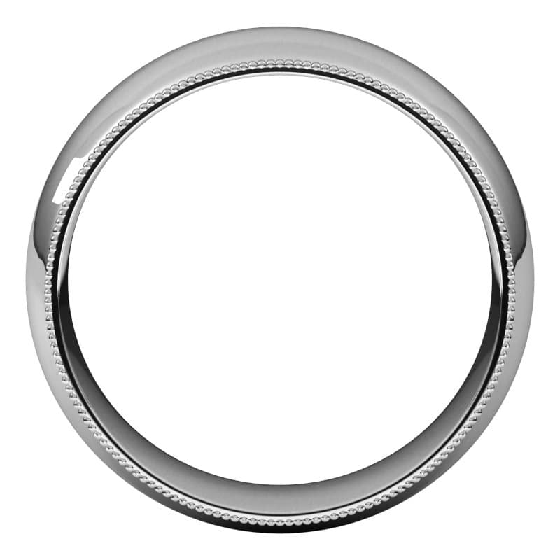 Milgrain Comfort-Fit Half Round Band view 2