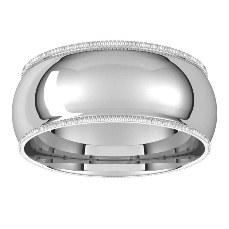 Milgrain Comfort-Fit Half Round Band view 3