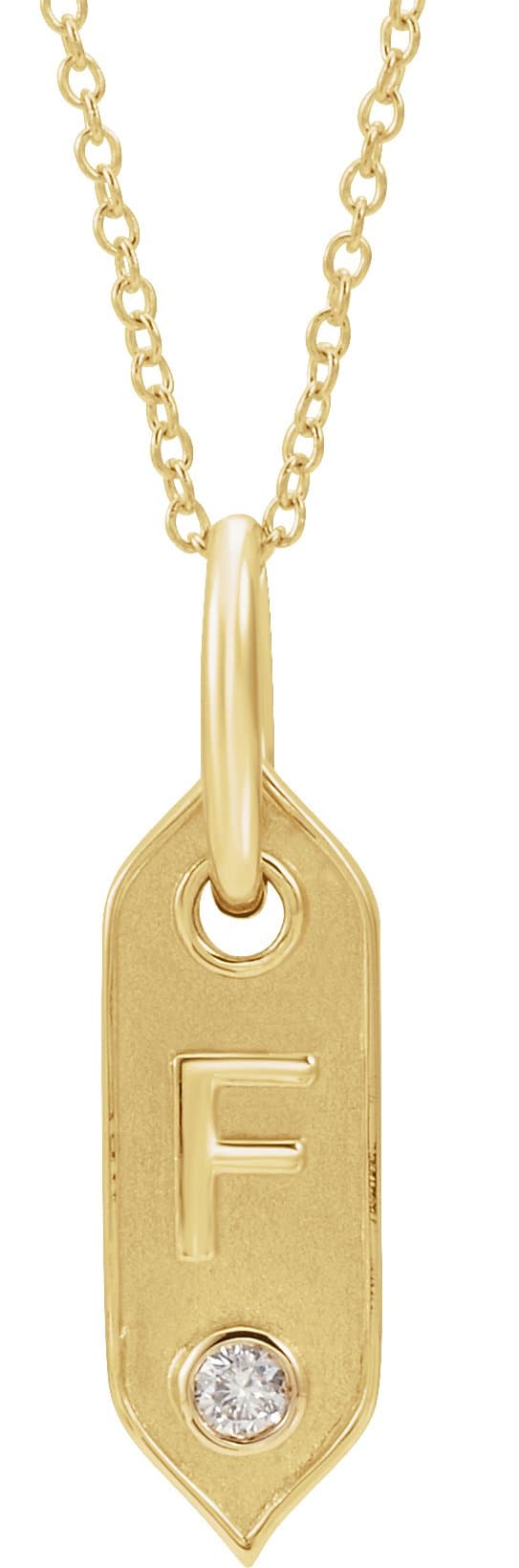 14K Rose .05 CTW Natural Diamond Initial A Pendant Mounting