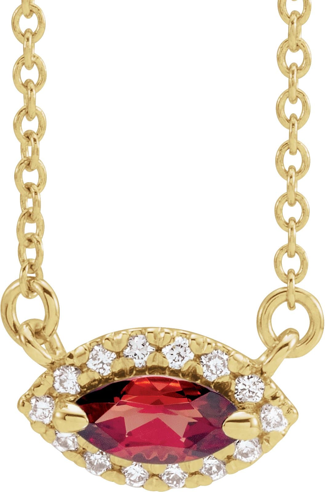 14K Rose Lab-Grown Alexandrite & .05 CTW Natural Diamond Halo-Style 16 Necklace