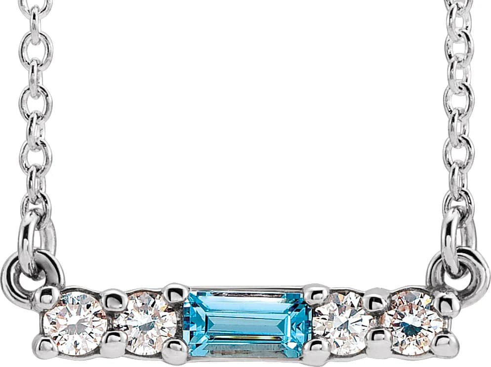 Accented Bar Necklace, view 2