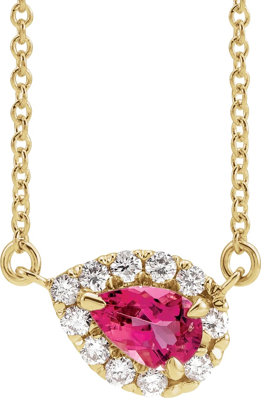 French-Set Halo-Style Necklace